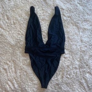 Deep V One Piece Swimsuit